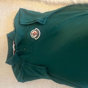 Green Moncler Polo, size small good condition.